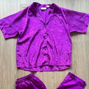 Victoria's Secret Purple Satin Pajama Shirt